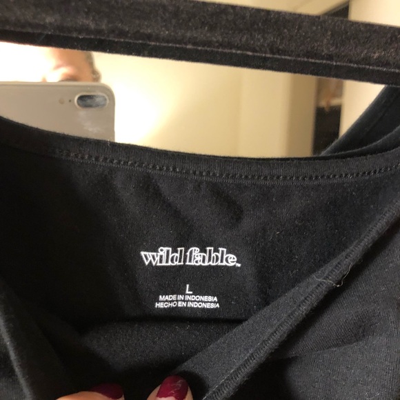 Black sexy fitted mini dress from Wild Fable size L, 15 Inches PTP, 26 inch long - Picture 3 of 4